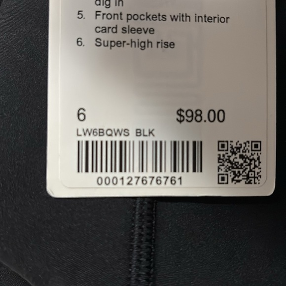 Brand new with tags Lululemon Align Wide-leg crop size 6, black! - Picture 7 of 7